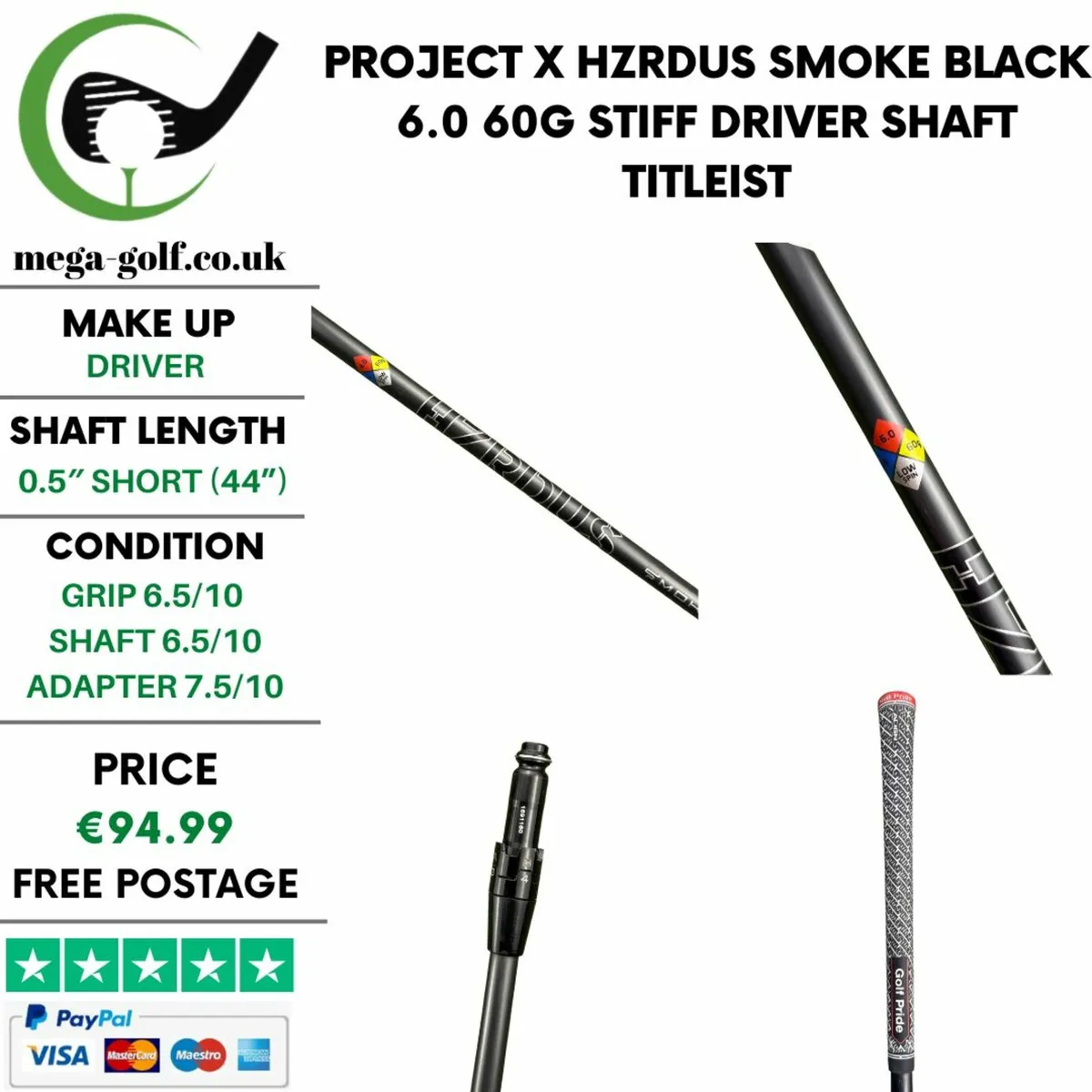 Project X Hzrdus Smoke Black 6.0 60G Stiff Driver - Image 1