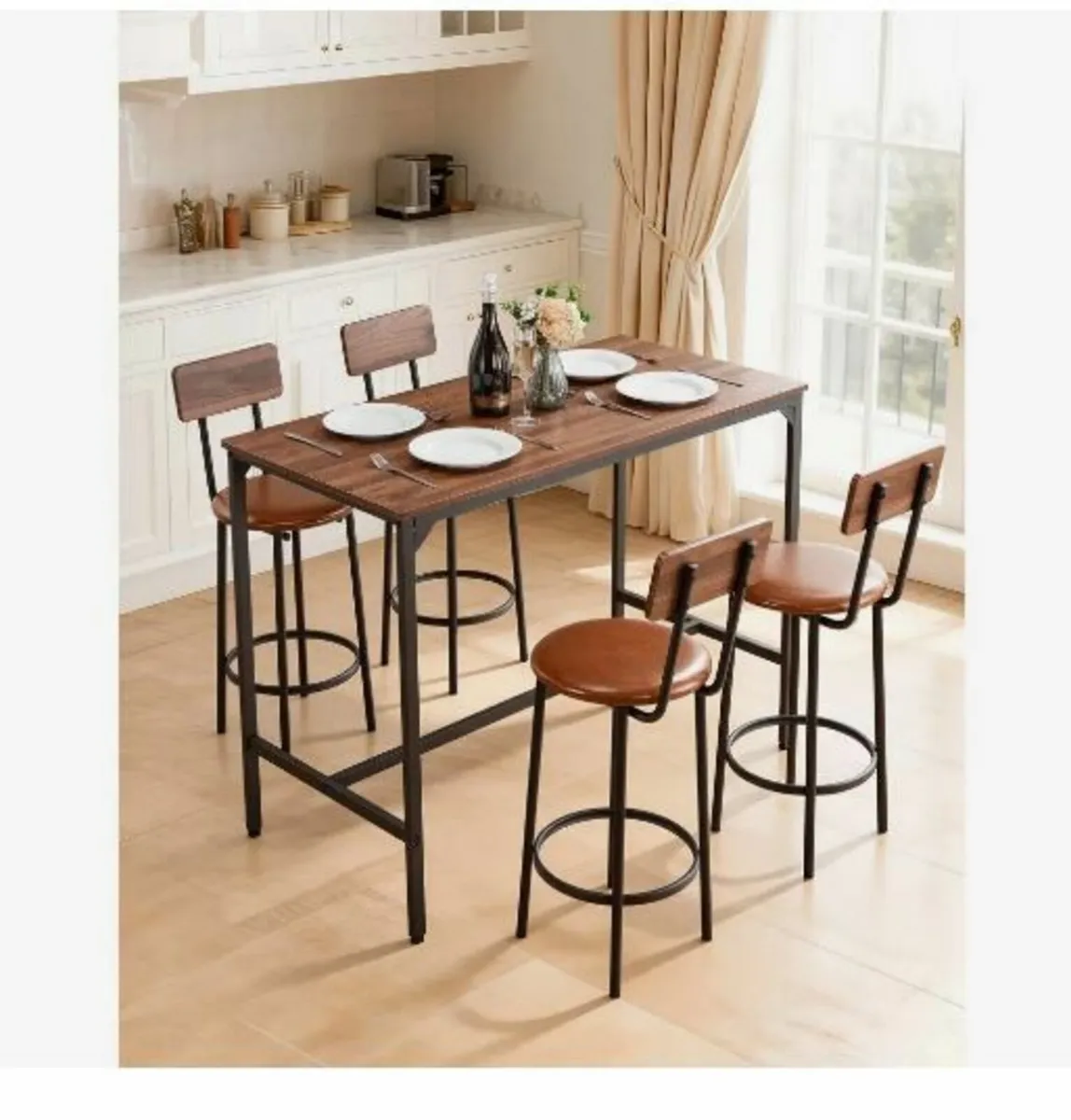 Bar Table, 5PCS 1193.8mm Bars Tables Set - Image 2