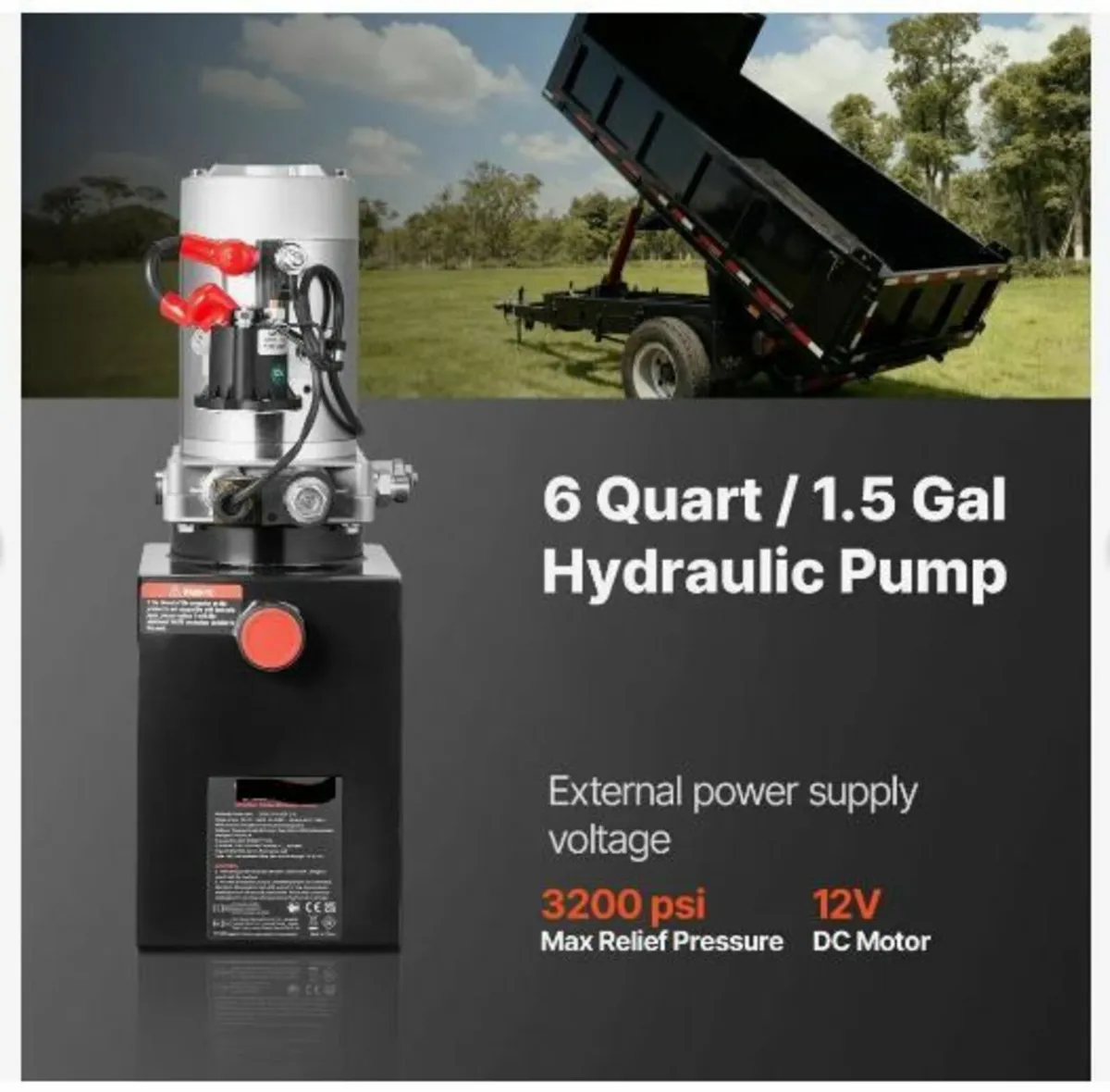 6 L Hydraulic Power Unit, Single Acting Dump - Image 2