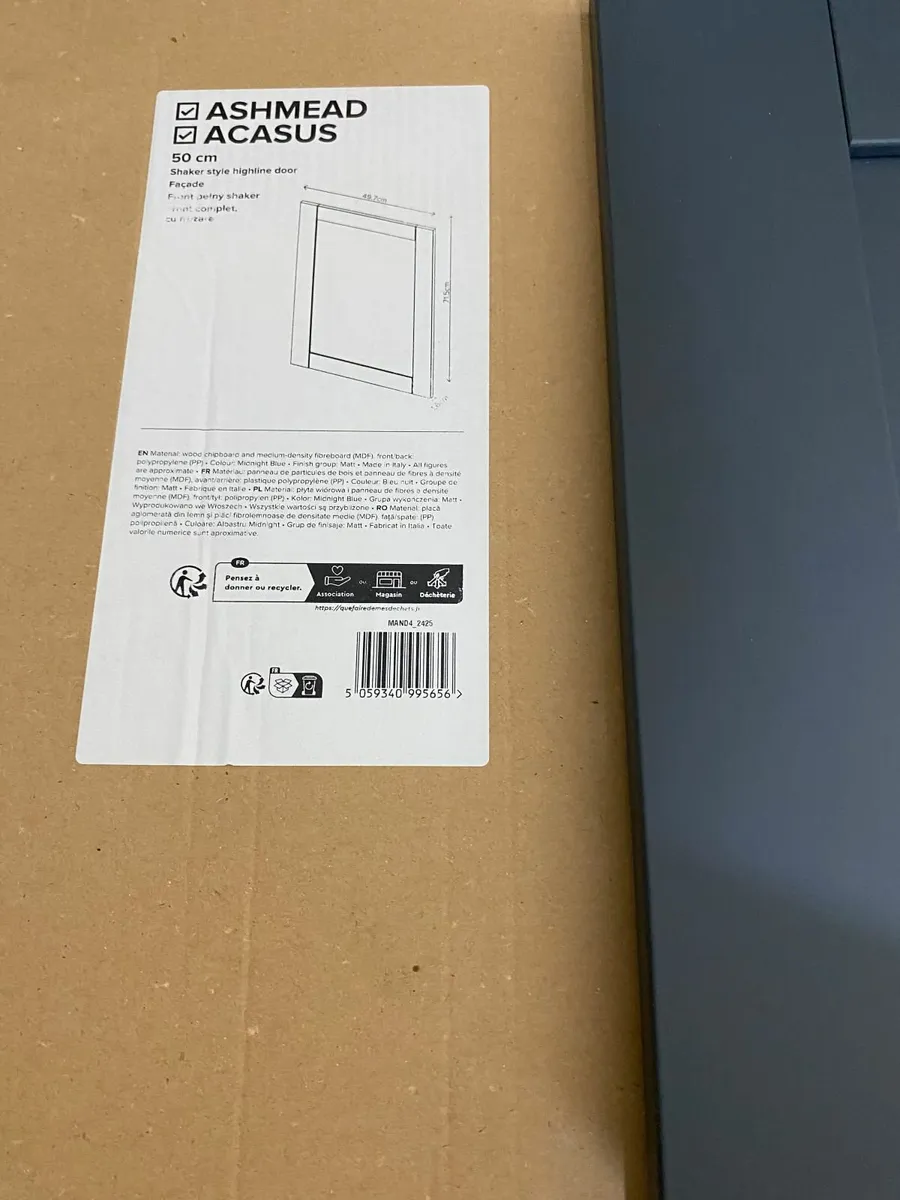 Shaker Kitchen Cabinet Doors midnight blue - Image 3