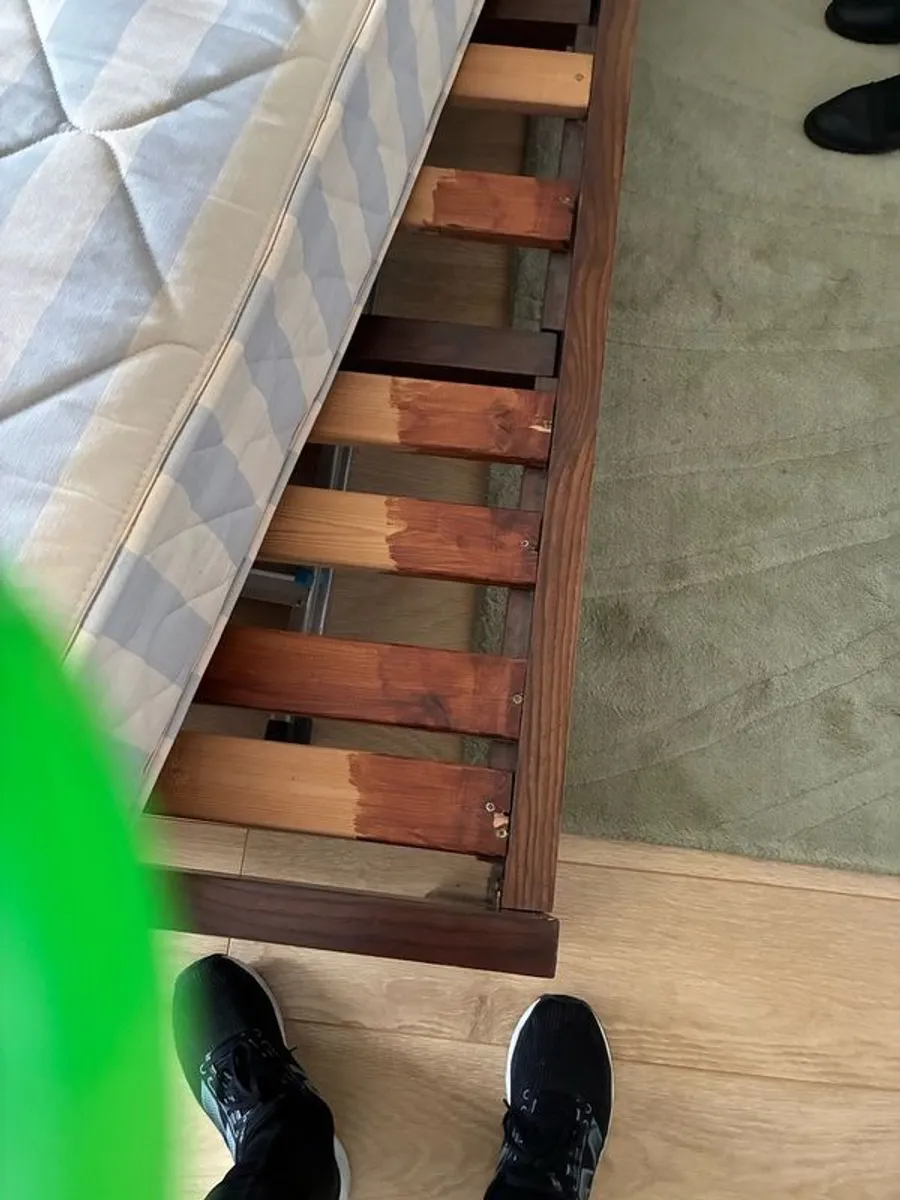 Wooden double bed frame - Image 3