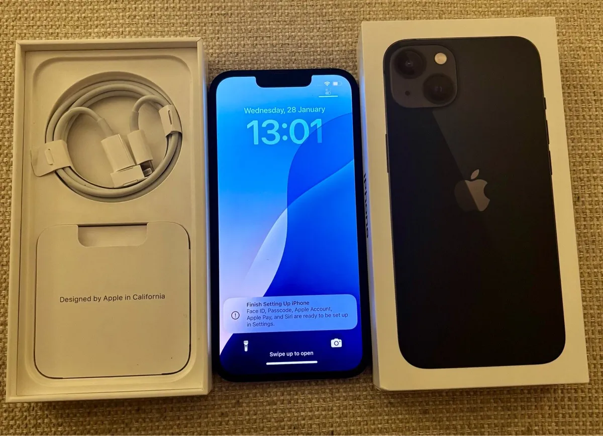 IPHONE 13 BLACK 128GB UNLOCKED TO ALL NETWORKS - Image 1