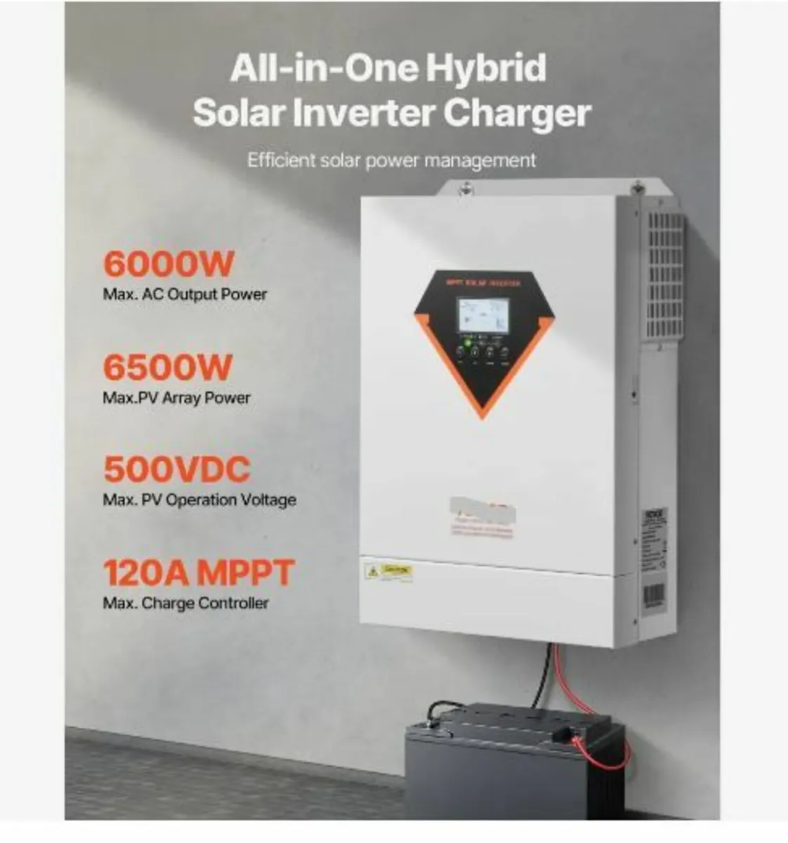 Hybrid Solar Inverter, 6000W - Image 2