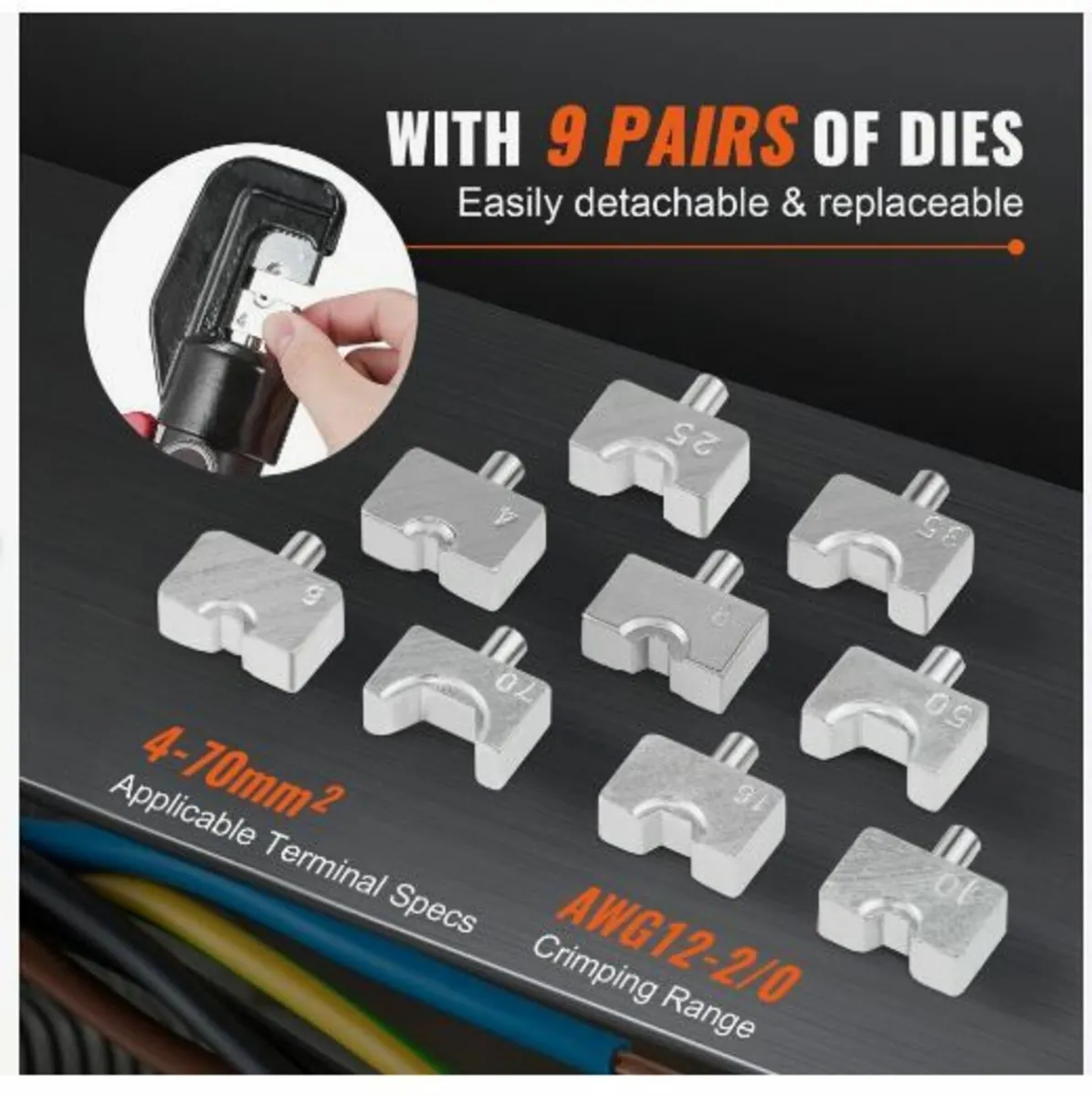 Hydraulic Crimping Tool with 9 Sets - Image 3