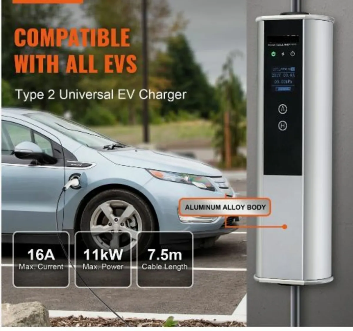 Portable EV Charger Type 2, 16A 3.68 kW/11 kW - Image 3