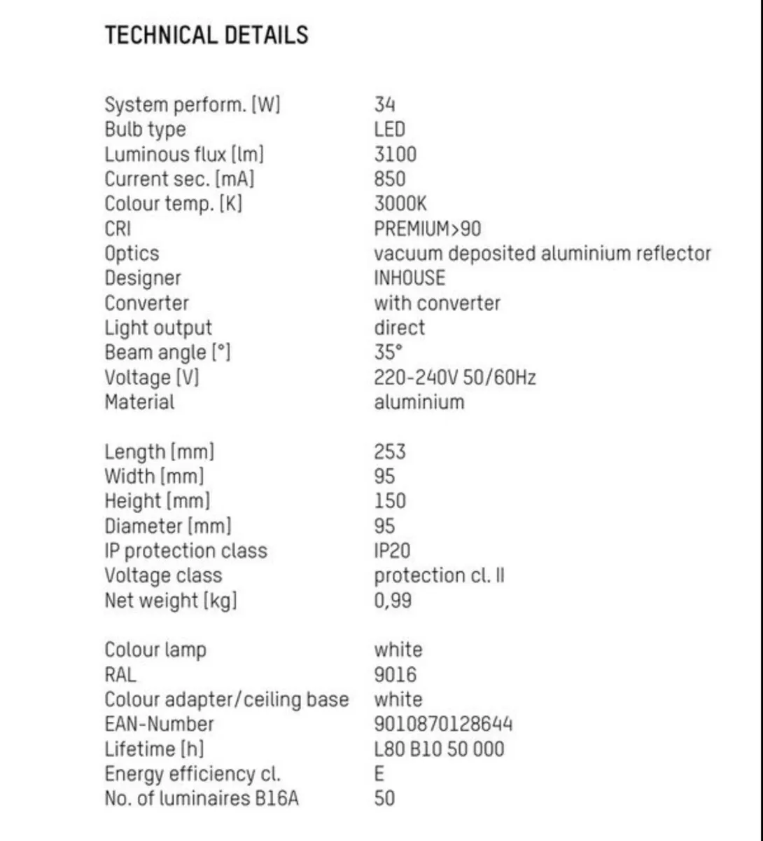 10 UNITS SPOTLIGHTS ON RAILS MOLTO DUCE SHOPSTAR - Image 4