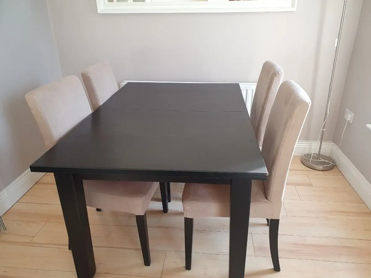 Dining table and chairs