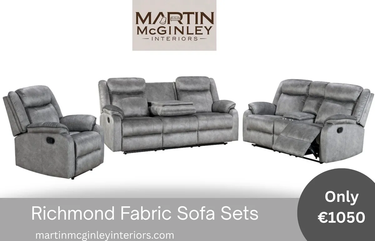 New Richmond Suede Fabric Sofa Sets - Image 1