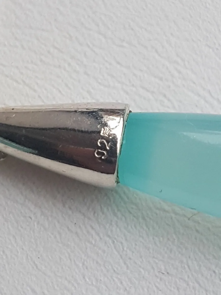 Aqua Blue Drops Necklace and matching Earrings - Image 3