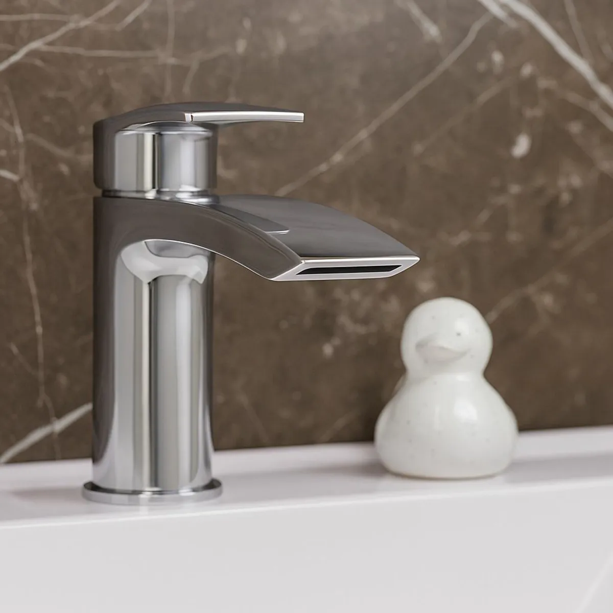 Waterfall Basin Mixer Tap | Chrome - Image 1