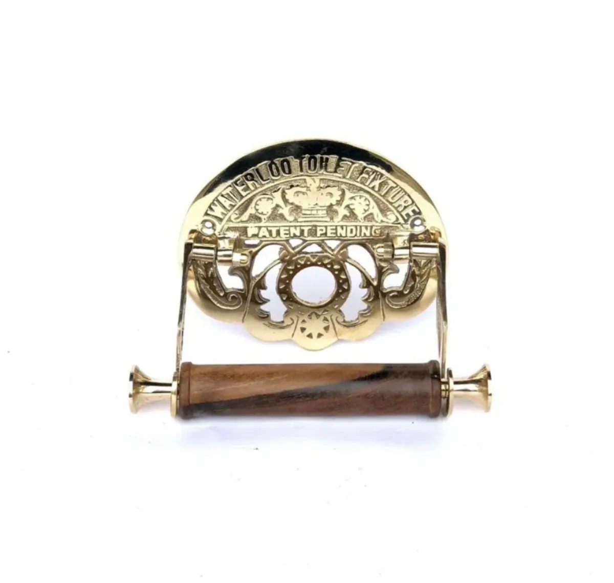 Solid Brass Toilet Roll Holder Retro Style NEW - Image 4