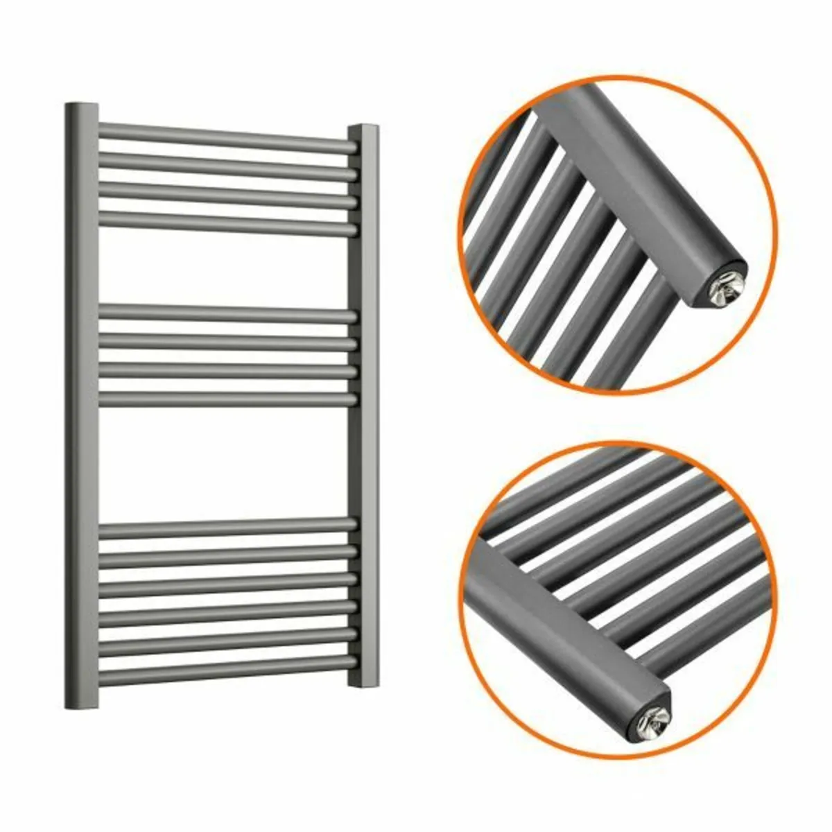 Heated Towel Rail, Anthracite | 800 x 500 mm - Image 1