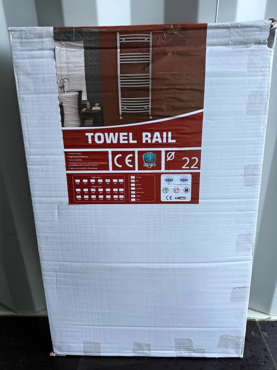 Heated Towel Rail, Anthracite | 800 x 500 mm - Image 3