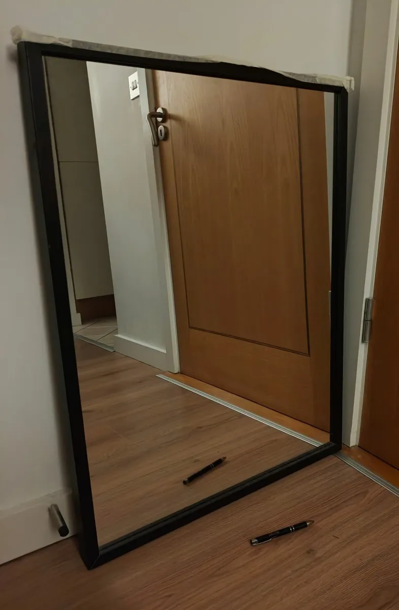 Wall mirror. Black frame. Habitat. Barrow St. D4 - Image 1