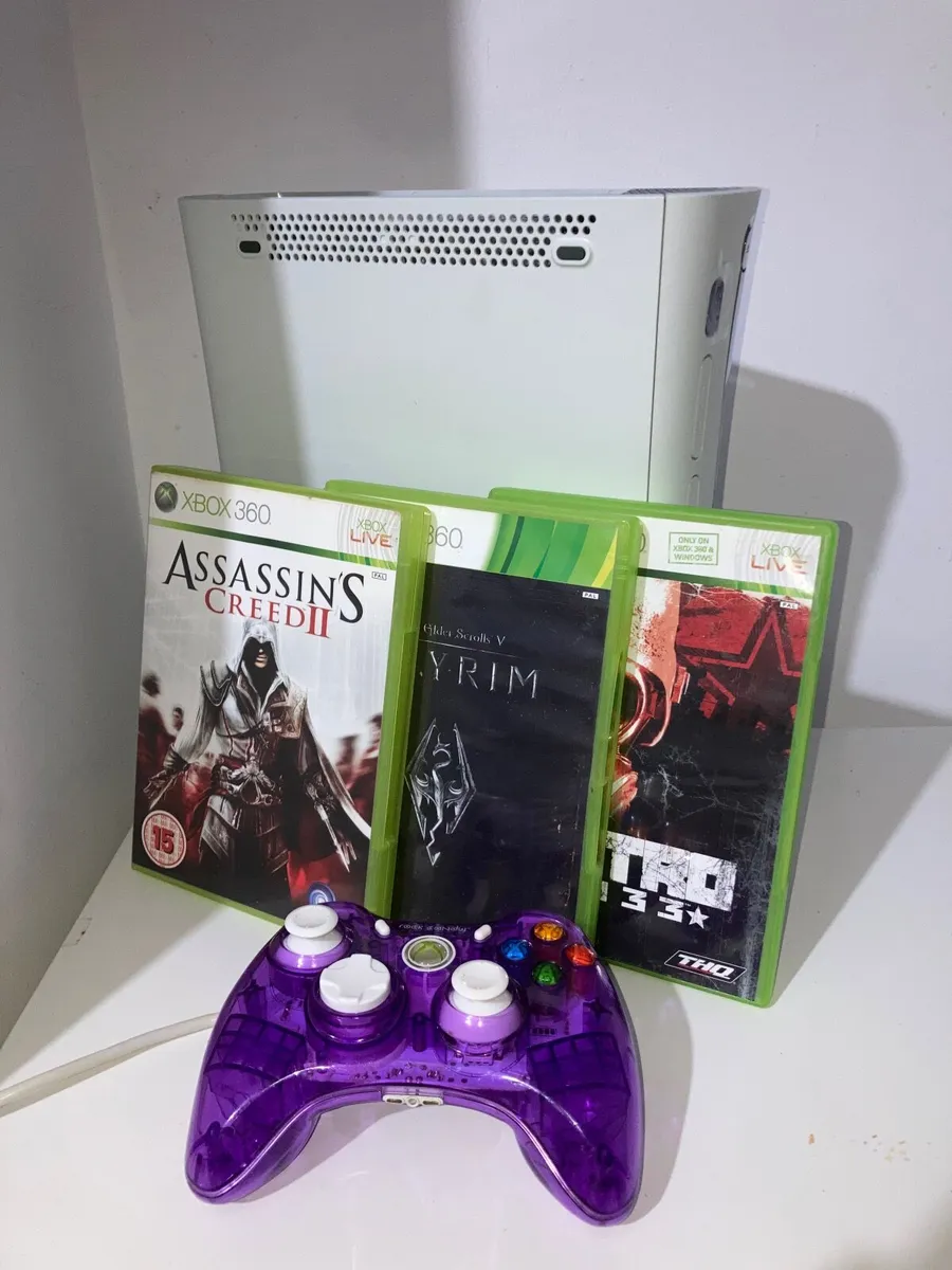 Xbox 360 Console – Excellent Condition + 3 Games - Image 1