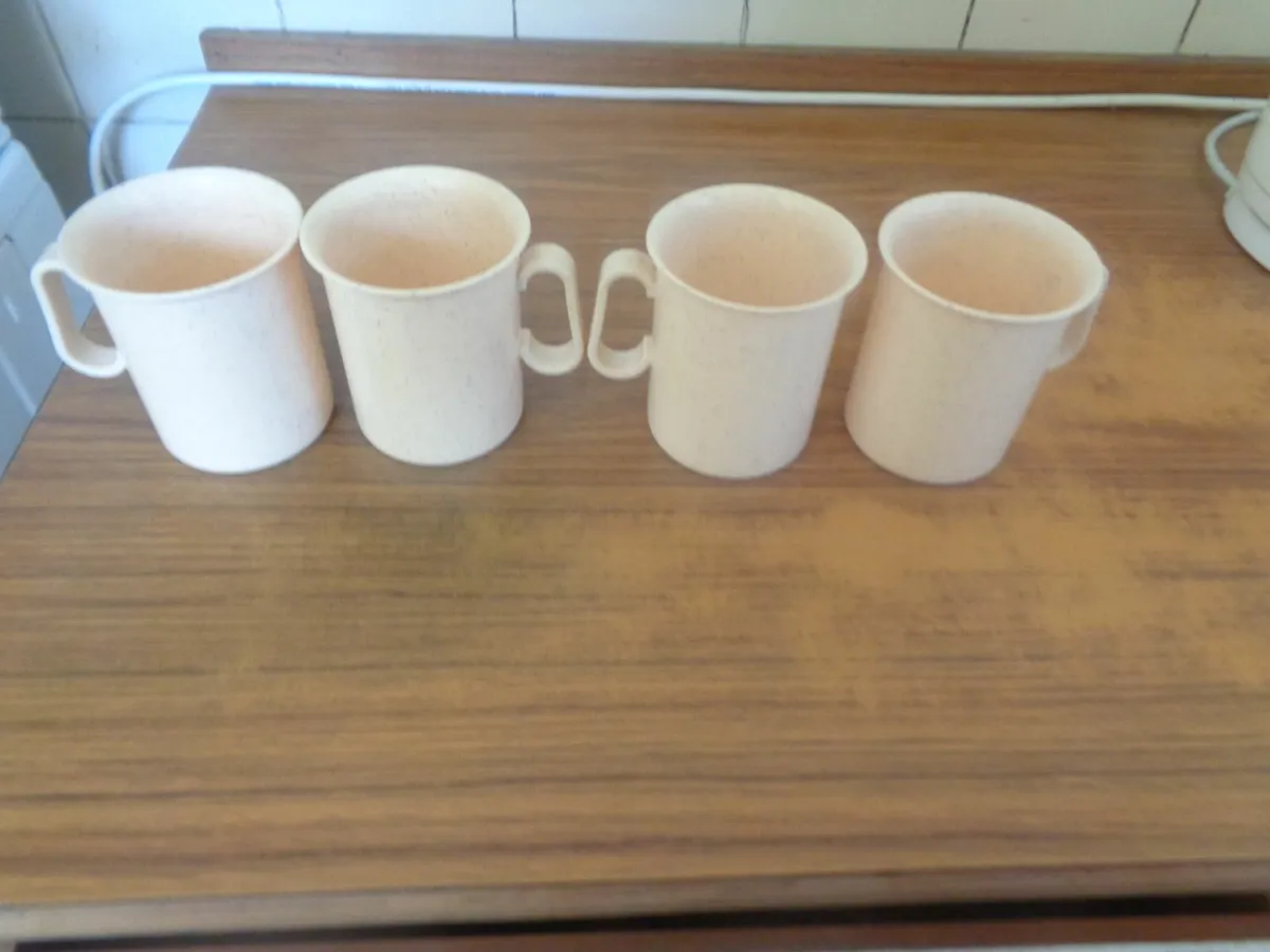 Plastic Mugs x 4 for Sale - Image 1