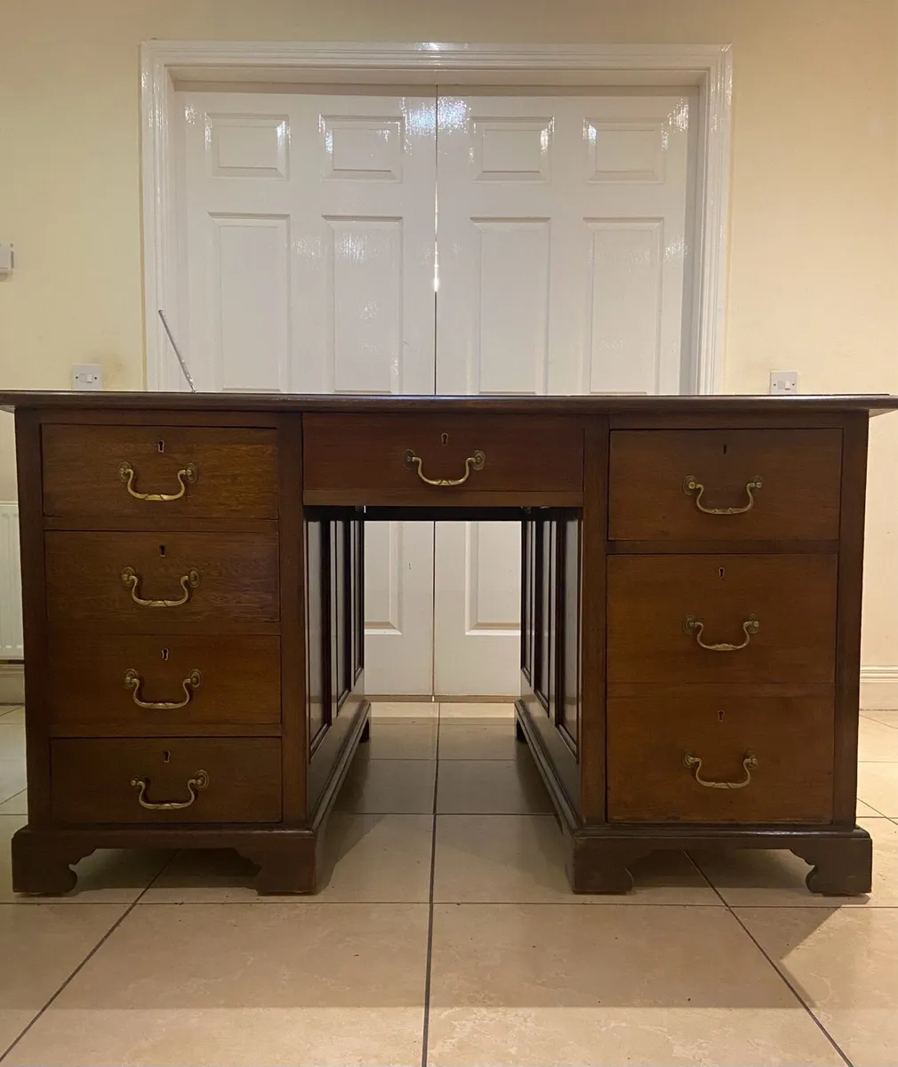 Victorian double sided library desk - Image 1