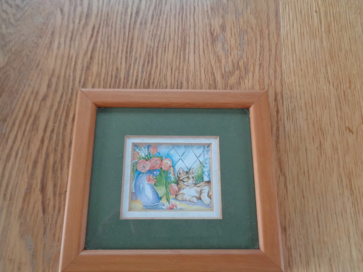 Mini Pat Howell Framed Cat Picture for Sale - Image 2