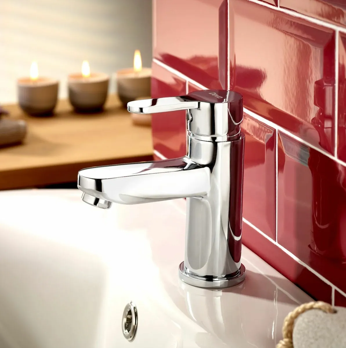 Chrome Mono Basin Mixer Sink Tap & Press Top Waste - Image 3