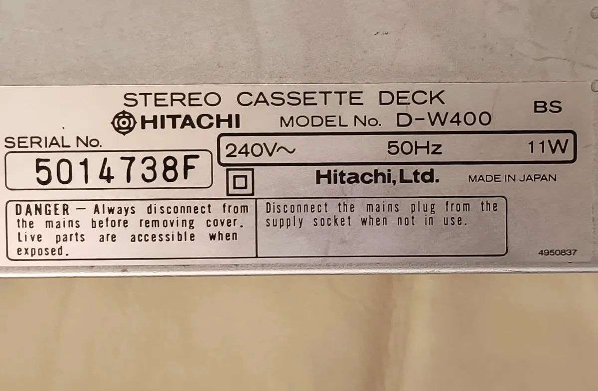Stereo double cassette deck Hitachi D-W400   Mode - Image 3