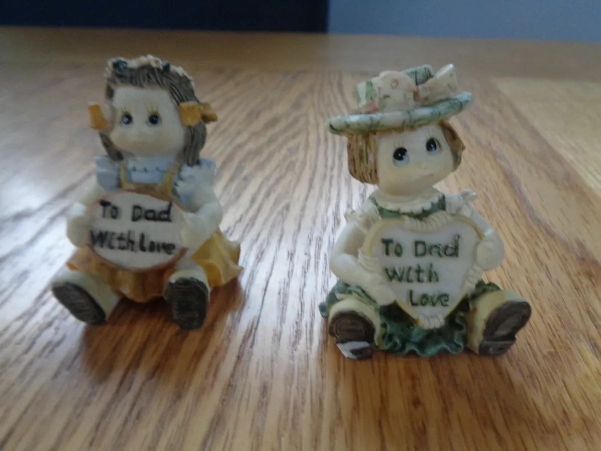 Vintage German Girl Figurines x 2 for Sale - Image 1