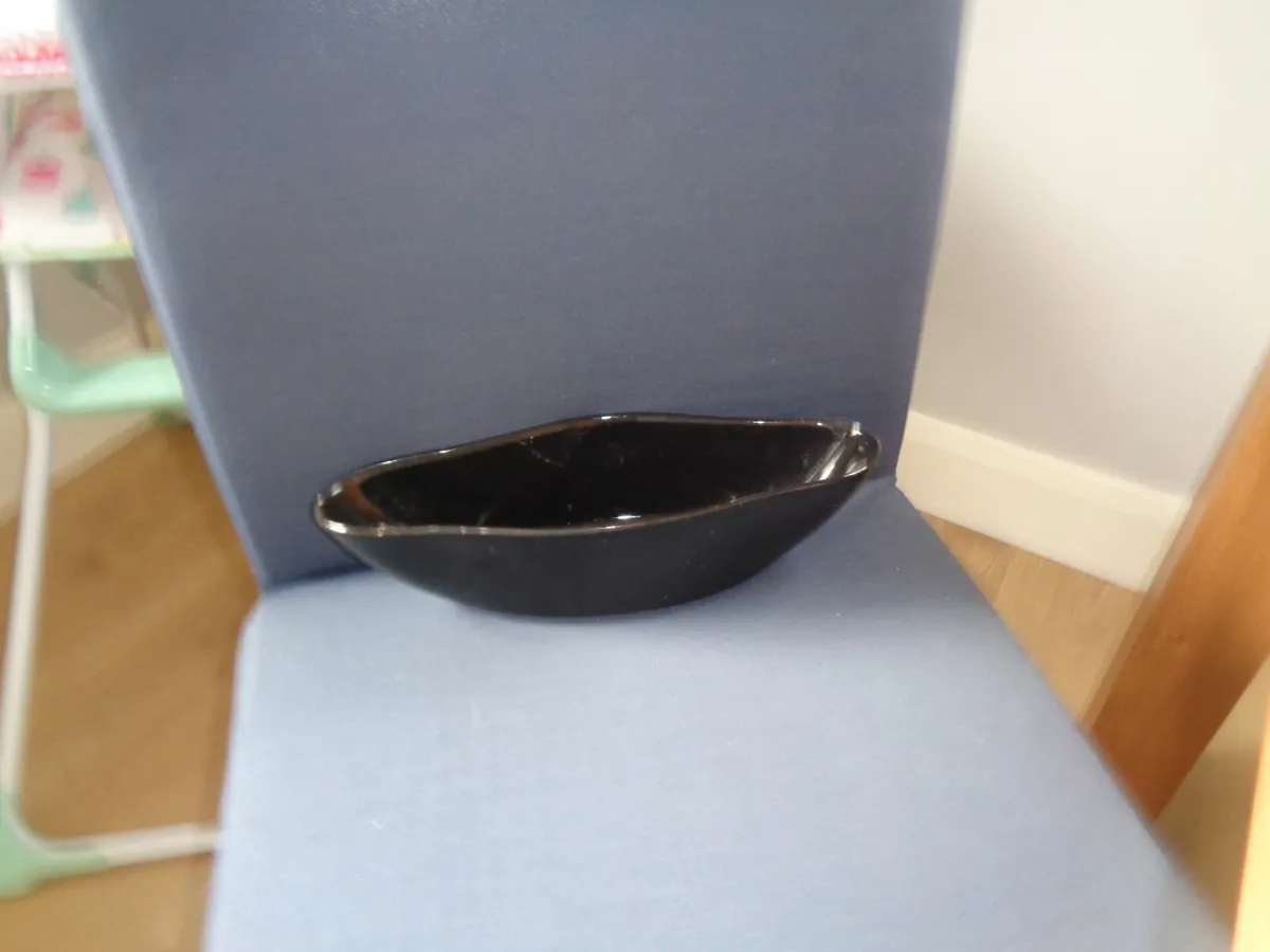 Vintage Wavy Ceramic Dish for Sale - Image 1