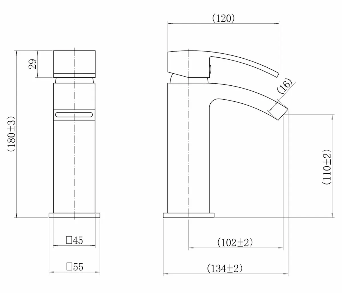 Waterfall Basin Mixer Tap | Brushed Brass (Gold) - Image 4