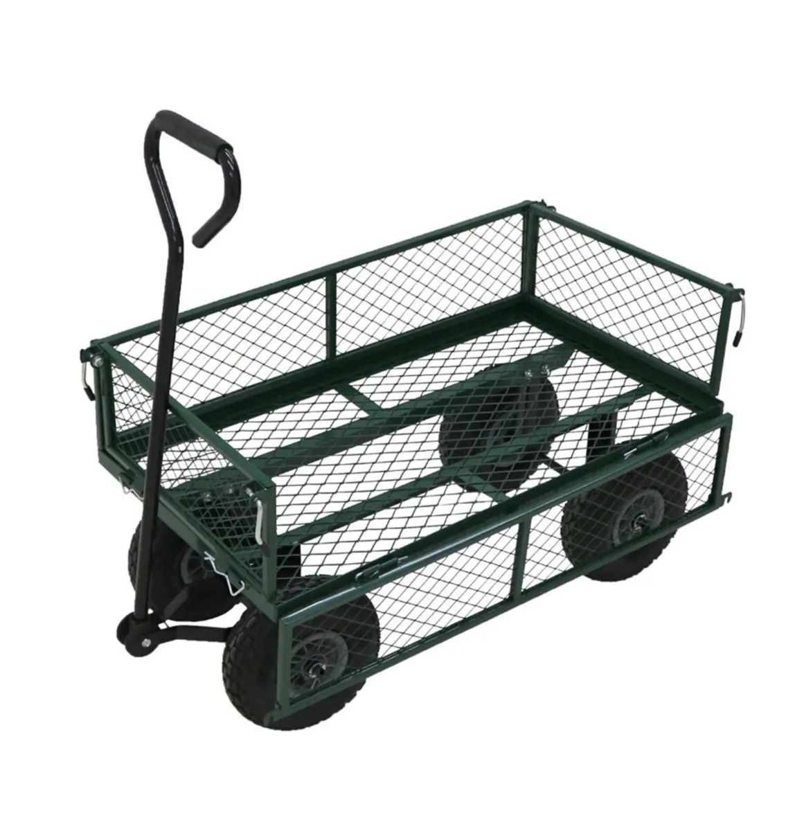 Heavy Duty Green Garden Cart Trolley NEW - Image 1