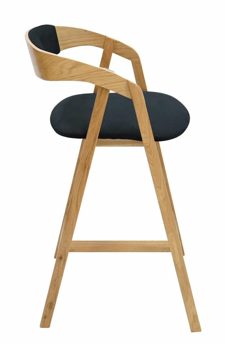 Nordic Oak Lounge Bar Stool - Image 4
