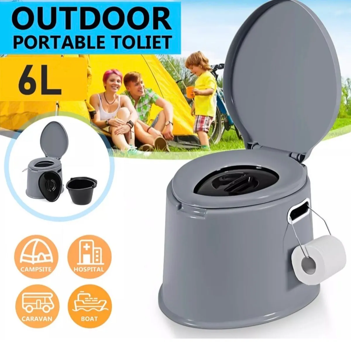 6litre Portable Camping Toilet - Image 2