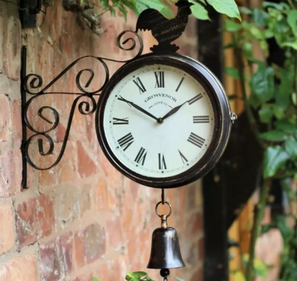 Outdoor Garden Wall Clock Double Sided NEW - Image 1