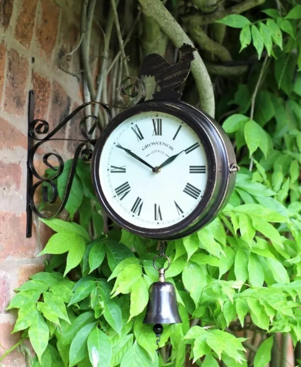 Outdoor Garden Wall Clock Double Sided NEW - Image 2