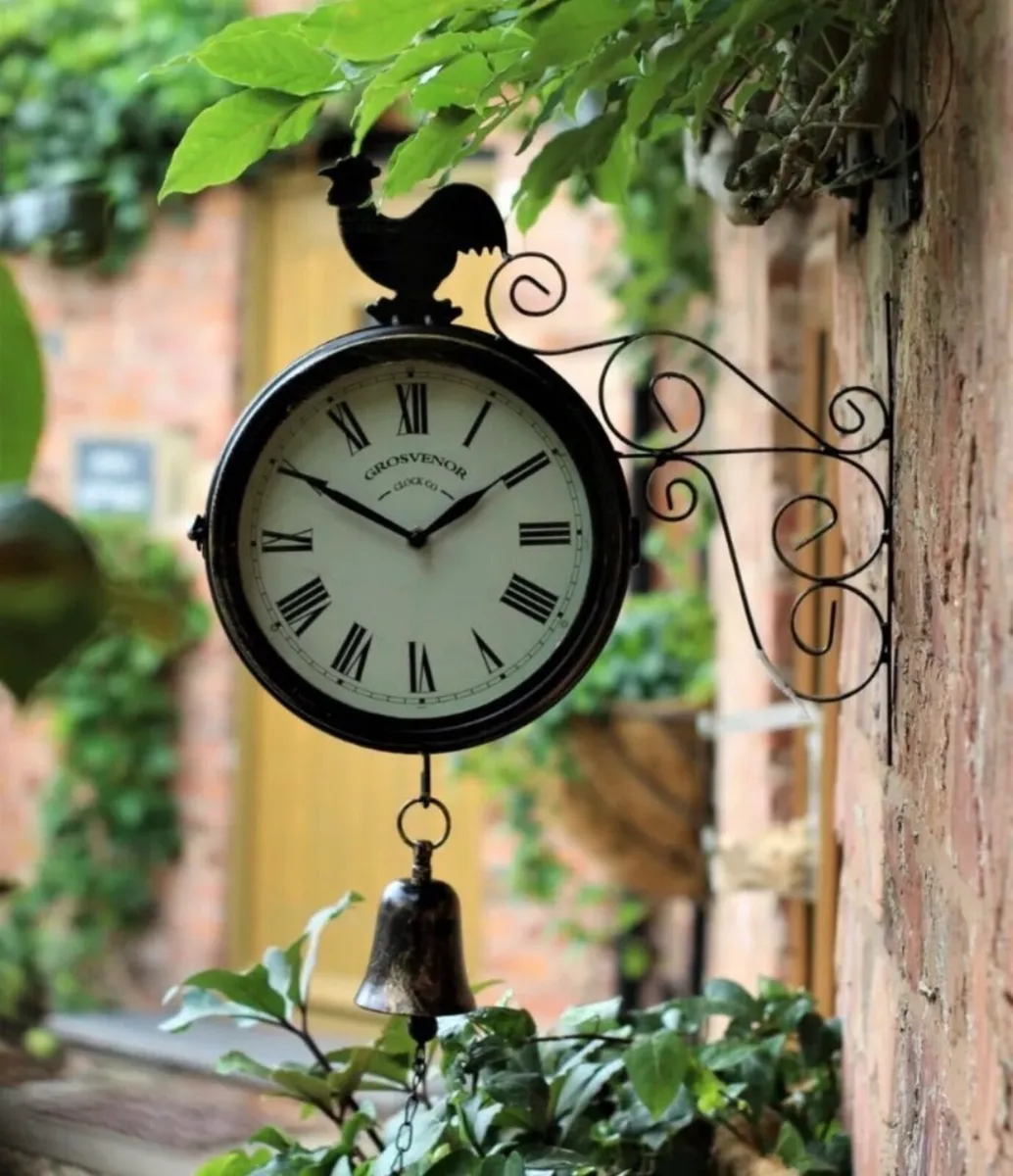 Outdoor Garden Wall Clock Double Sided NEW - Image 3