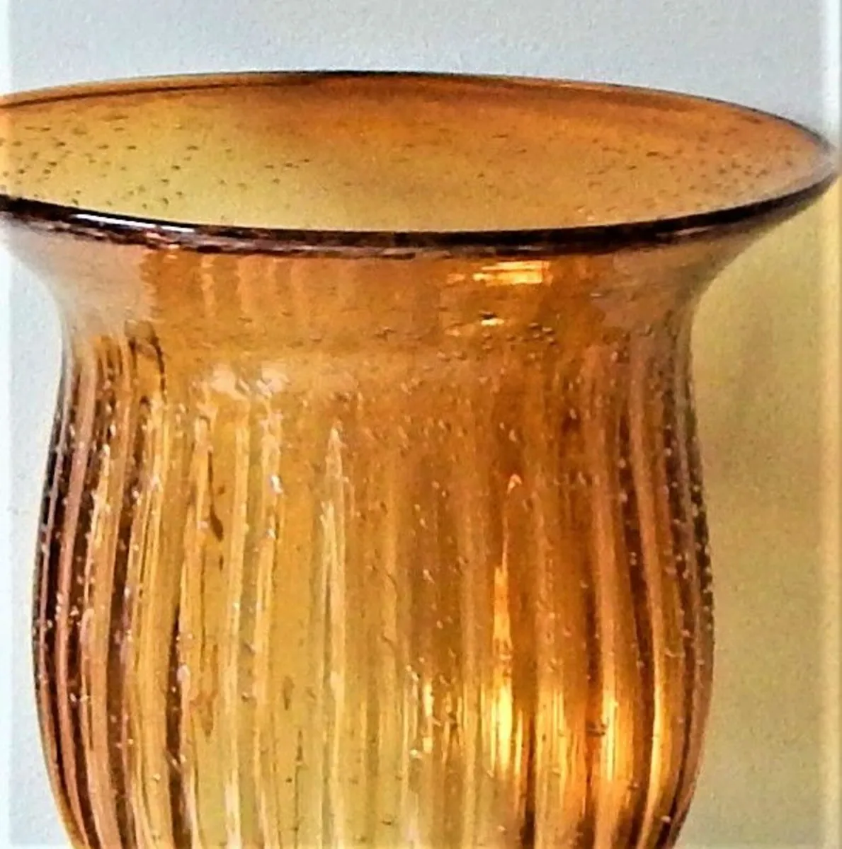 Large Studio Bubble Glass Hand Blown Vase - Image 4