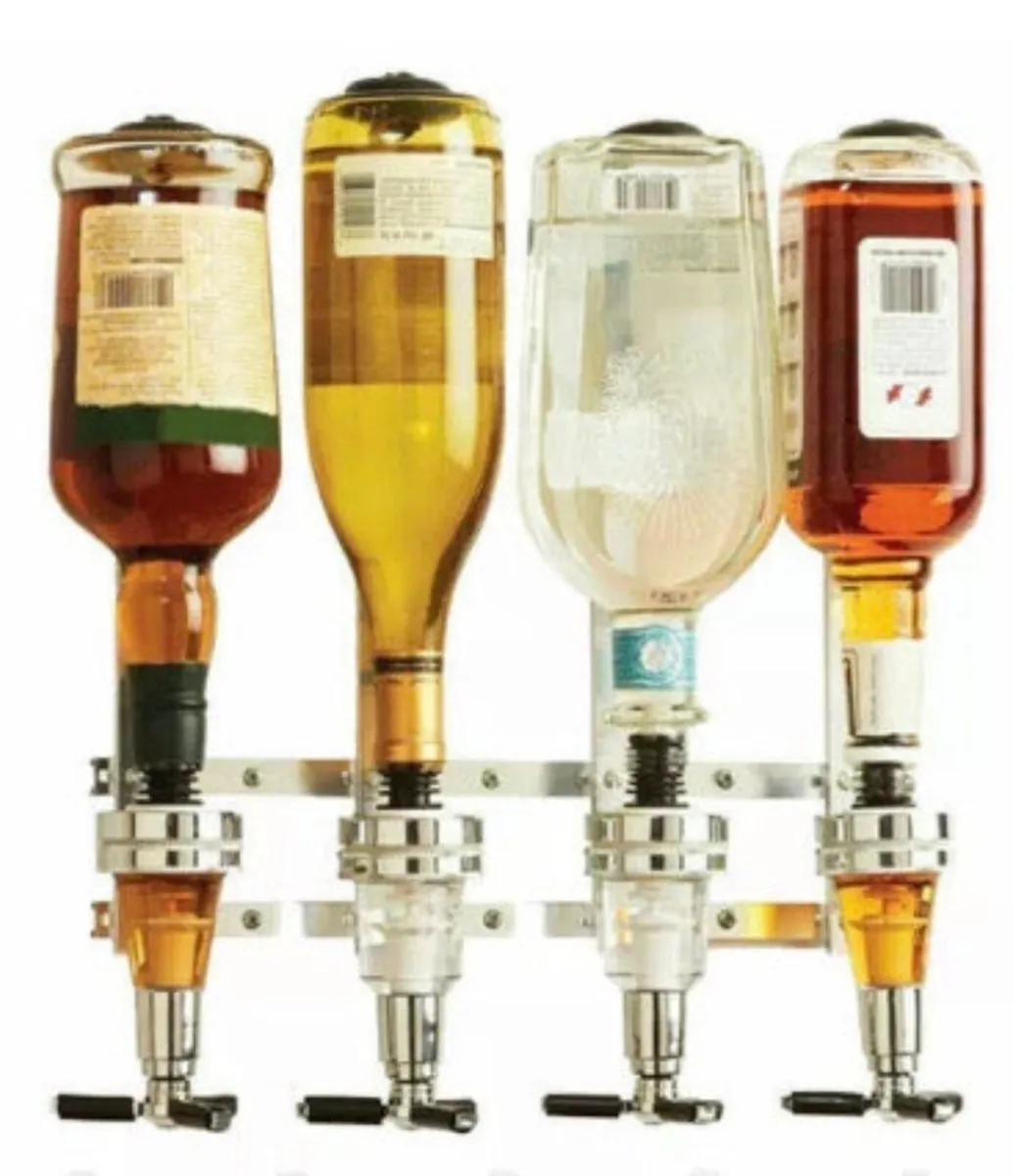 4 Bottle Wall Mounted Optic Dispenser Home Bar - Image 3