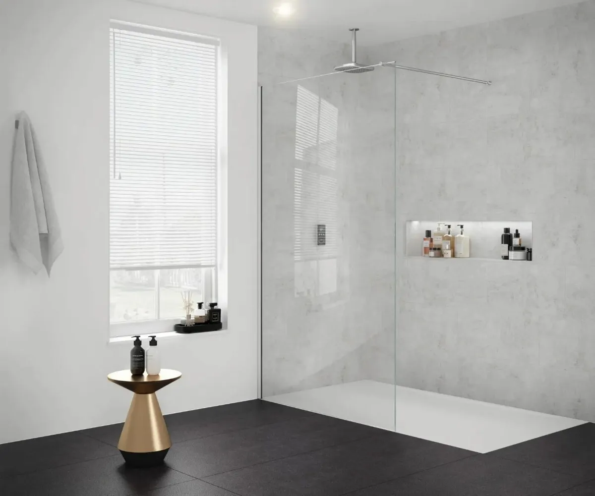 Merlyn 8mm Wetroom Panel Chrome 1200mm