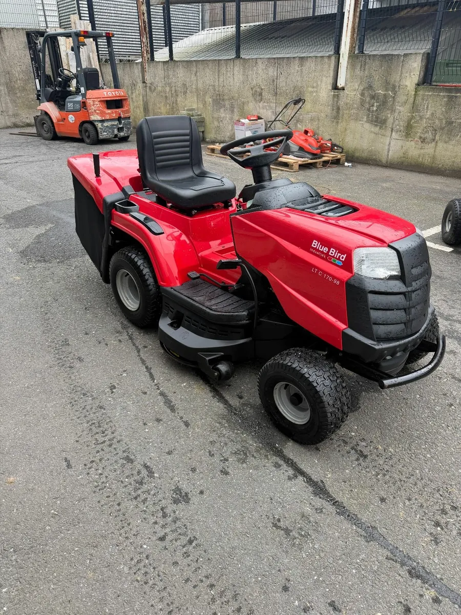 Blue Bird ride on lawnmower - Image 1
