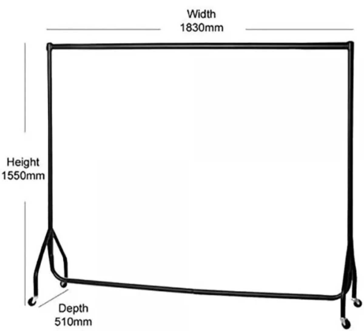 6ft Clothes Rail Heavy Duty NEW - Image 3