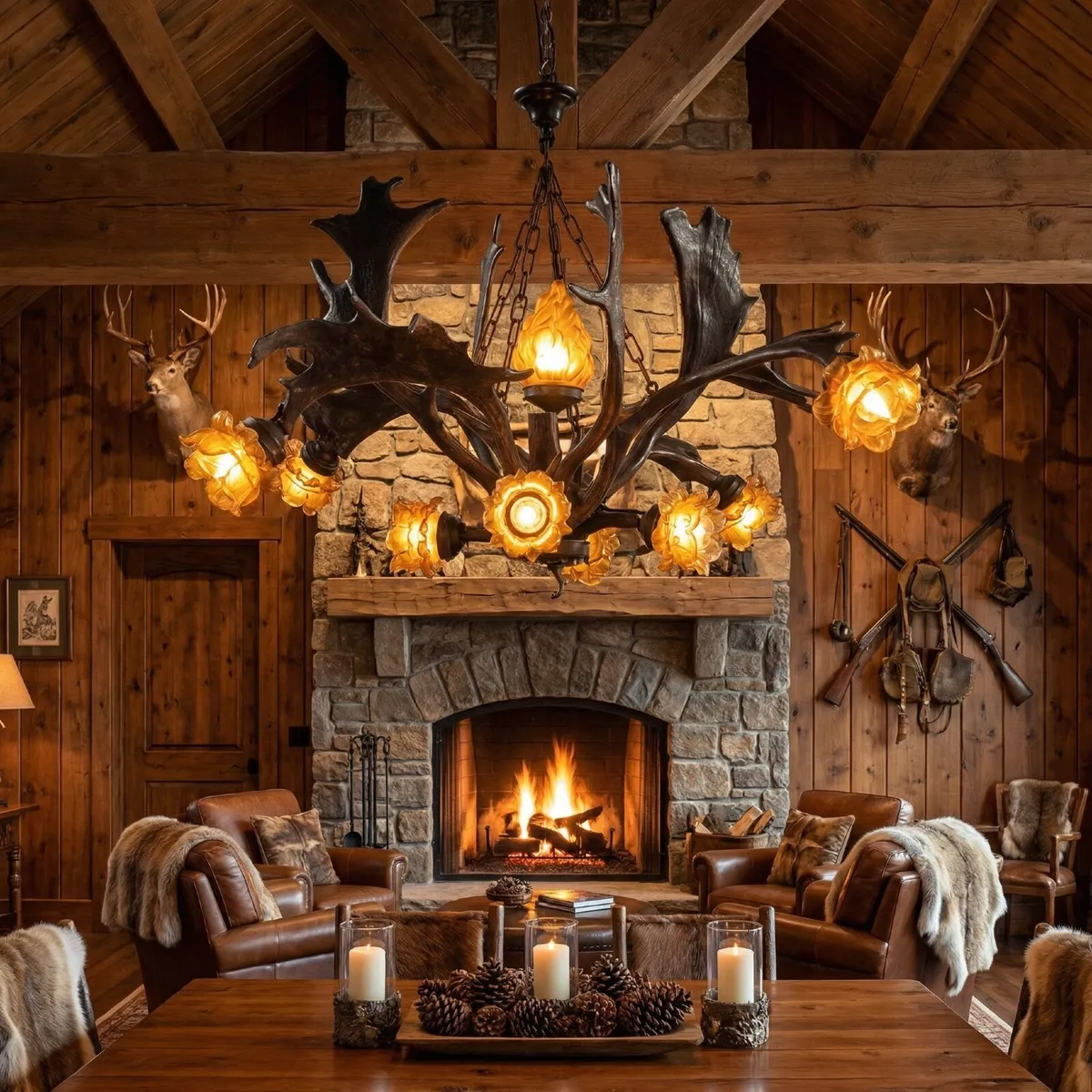 Antler chandelier