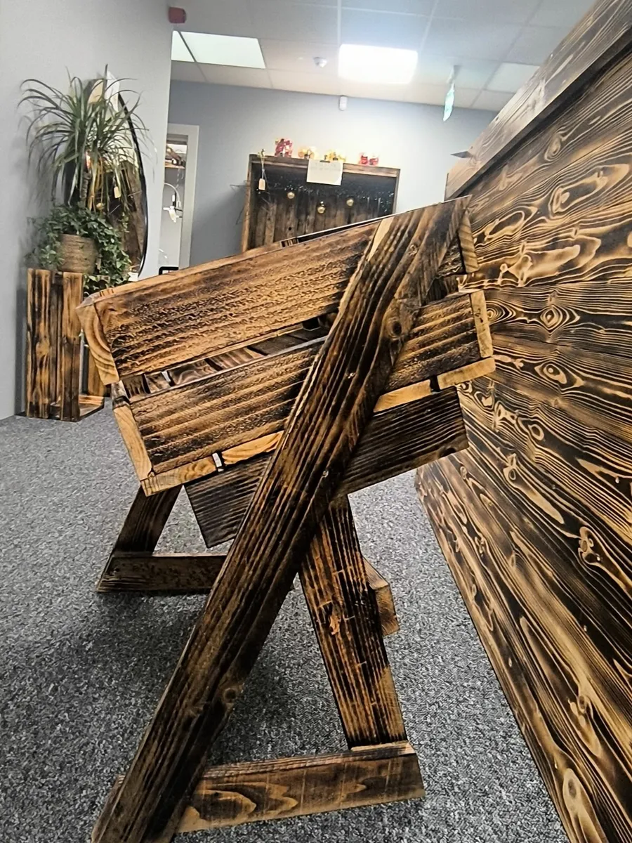 Handmade Wooden Display Crates – Torched Pine, Var - Image 2