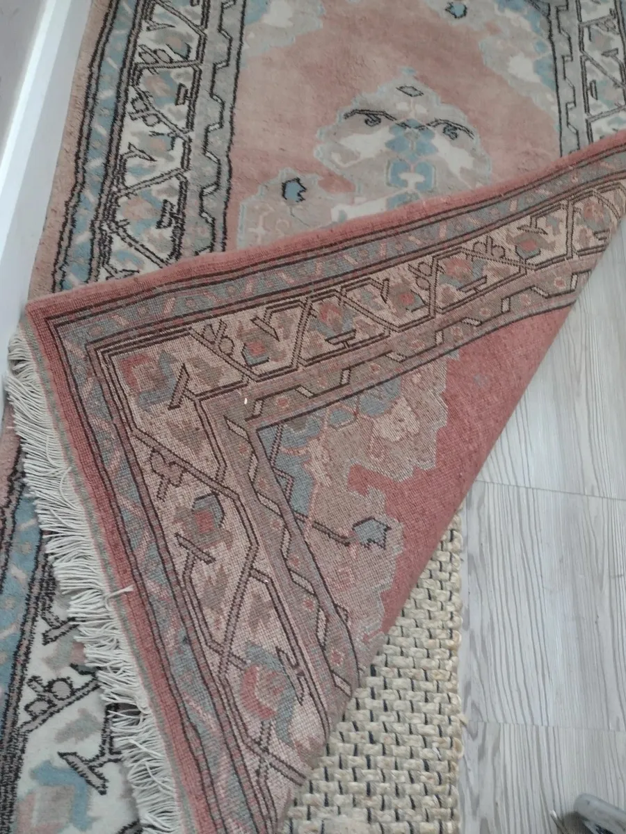 Vintage handmade Turkish wool rug - Image 1