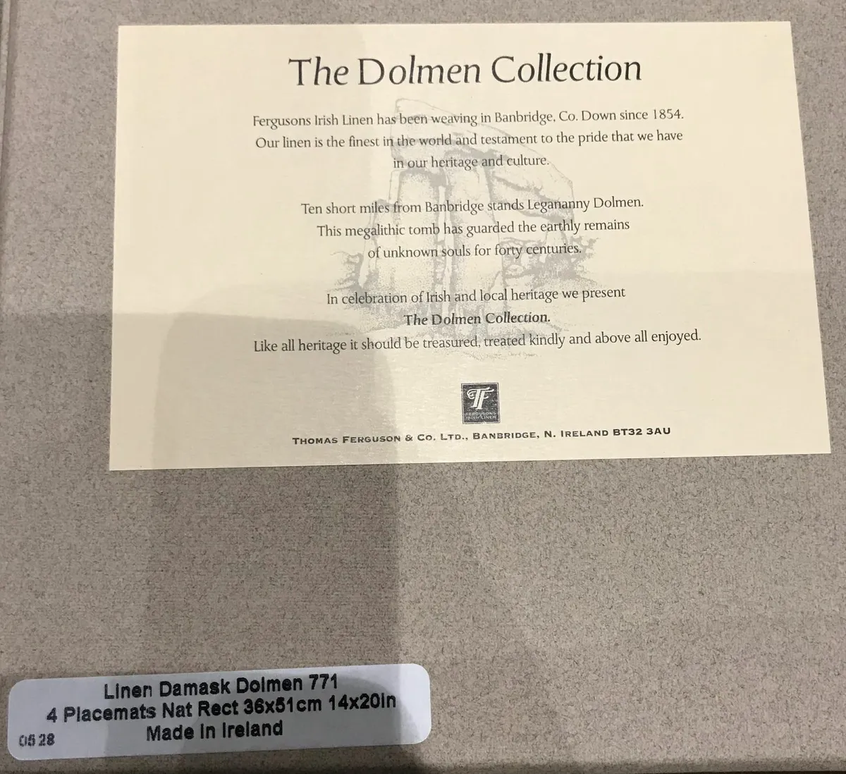 The Dolmen Collection: 4 Irish Linen Placemats NEW - Image 2