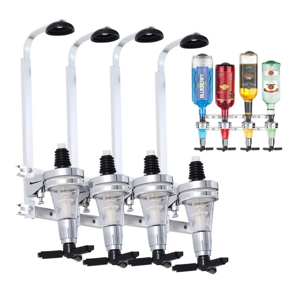 4 Bottle Wall Mounted Drinks Optic Dispenser NEW - Image 2