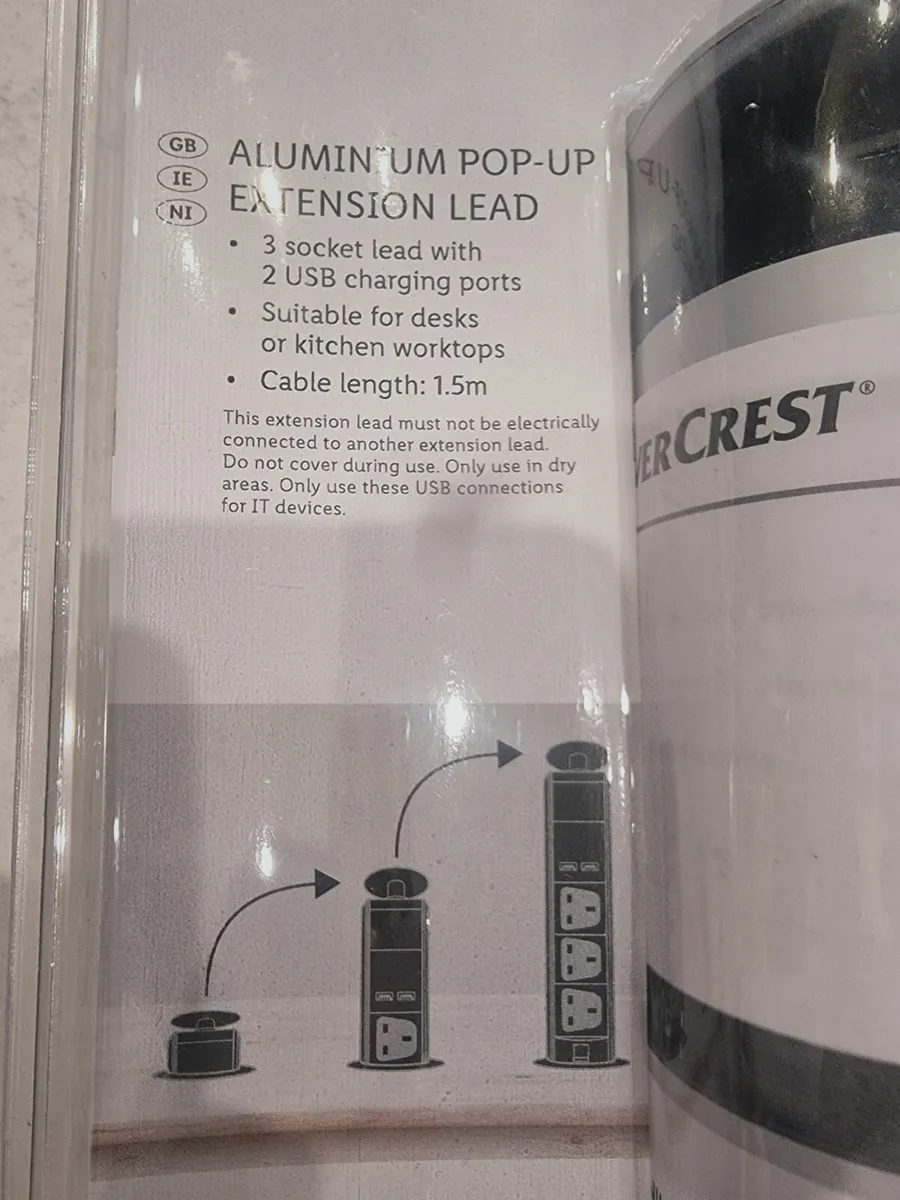 Pull Pop Up Electrical Plug Socket for counter top - Image 2