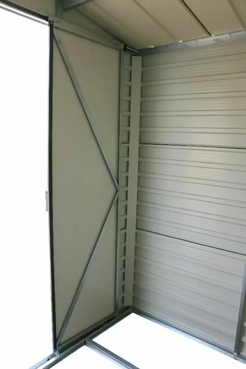 🏡 Alpine 8×6 Anthracite Grey Steel Garden Shed - Image 3