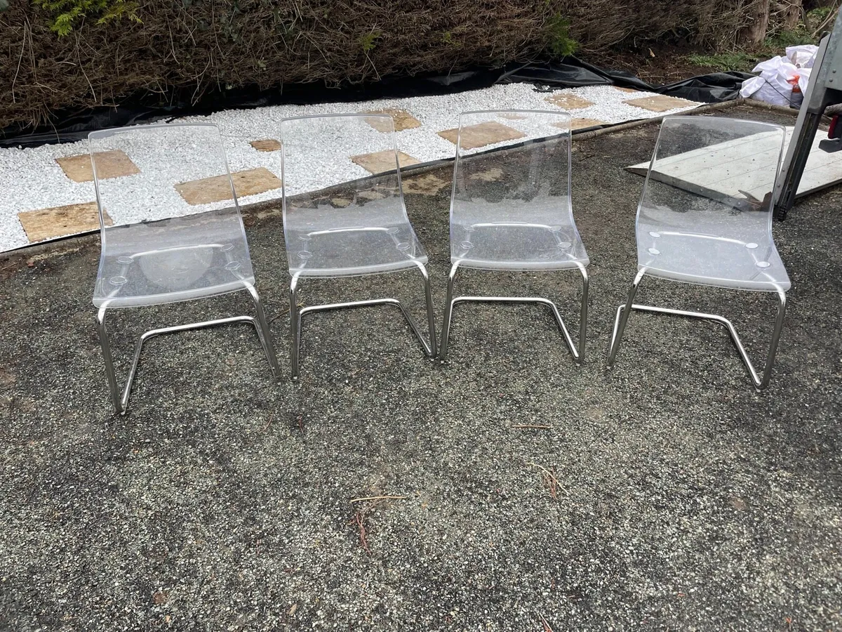 6 see through kitchen or office chairs (New) - Image 3