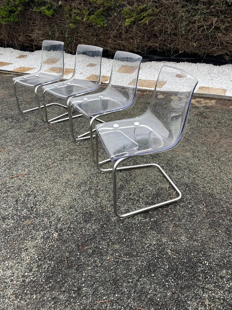 6 see through kitchen or office chairs (New) - Image 4