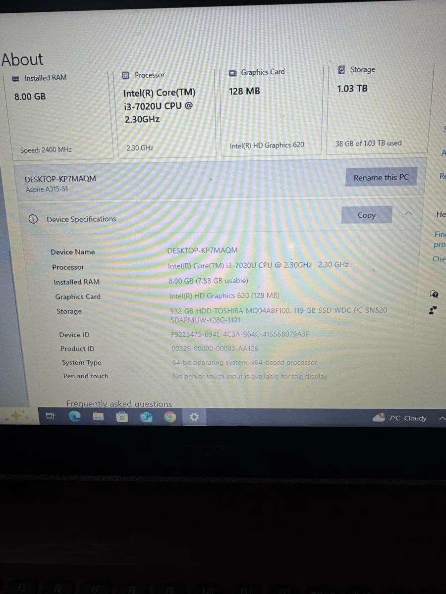 Red acer aspire3 laptop - Image 4