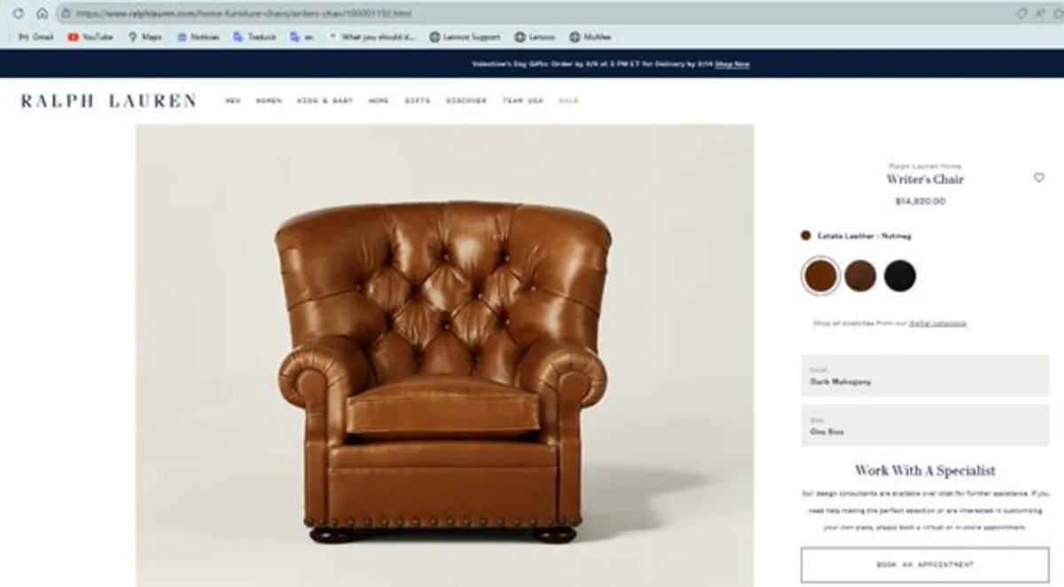 Classic Brown Leather Armchair - Image 4