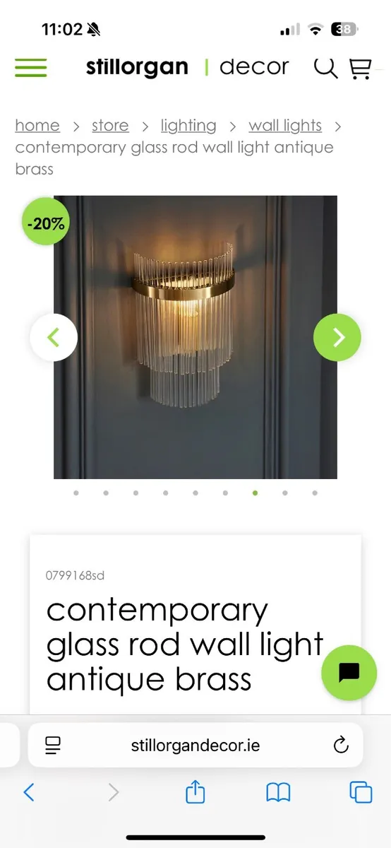 Antique Brass Wall Lights - Image 1